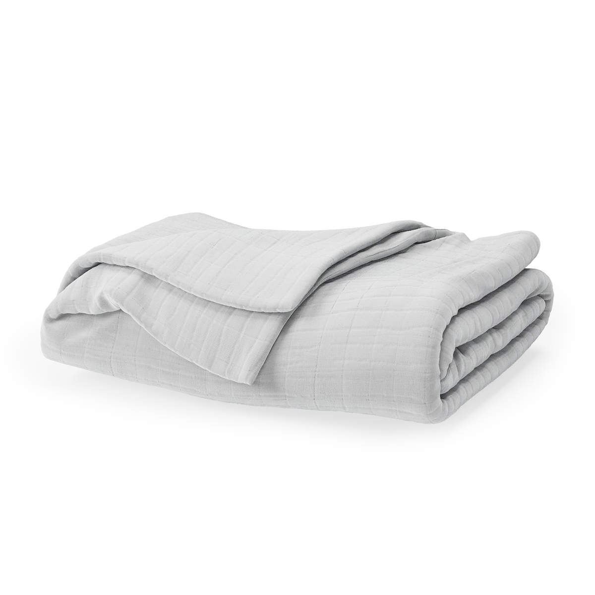 Folded blanket against a white background #color_mist
