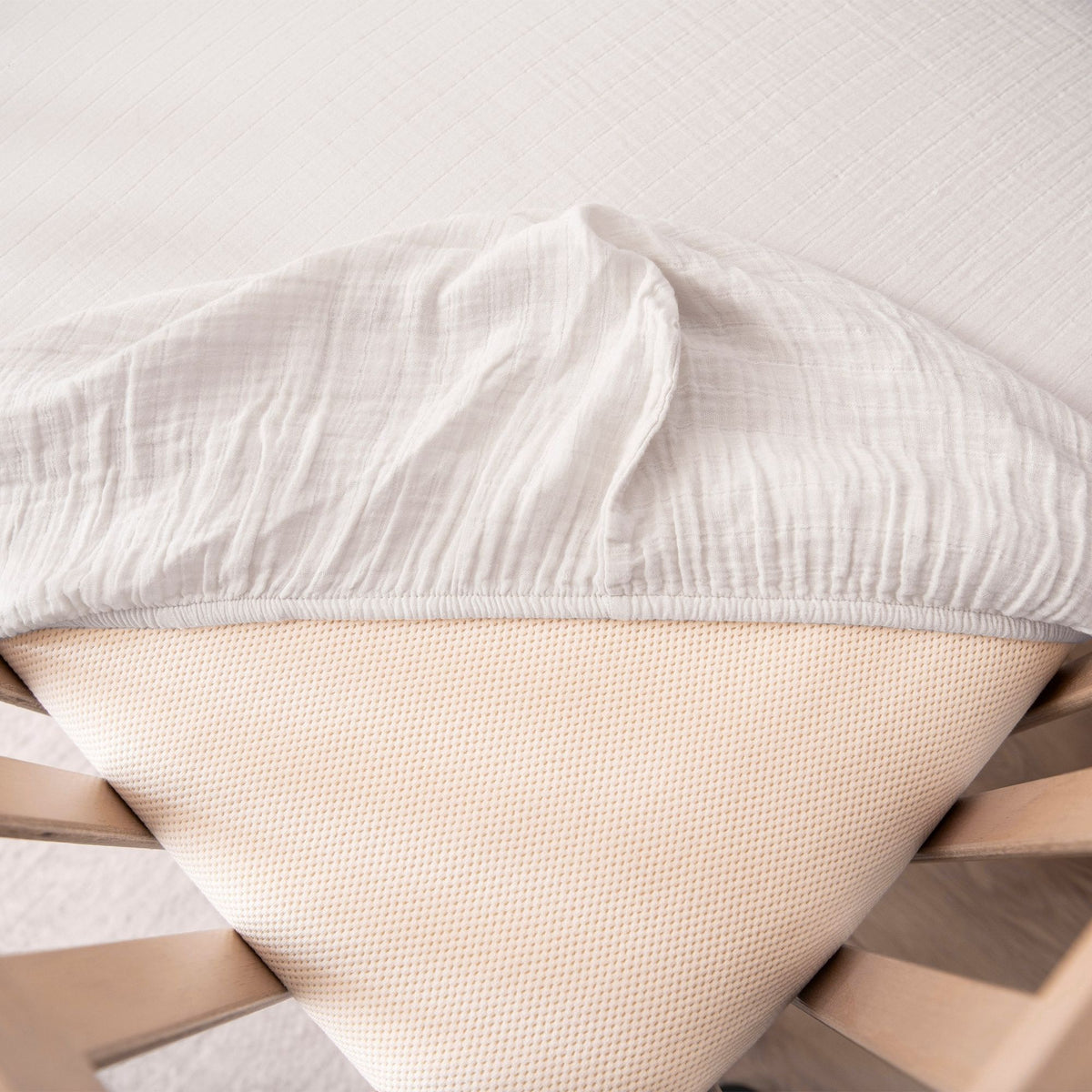 Breathable Organic Cotton Muslin Crib Sheets