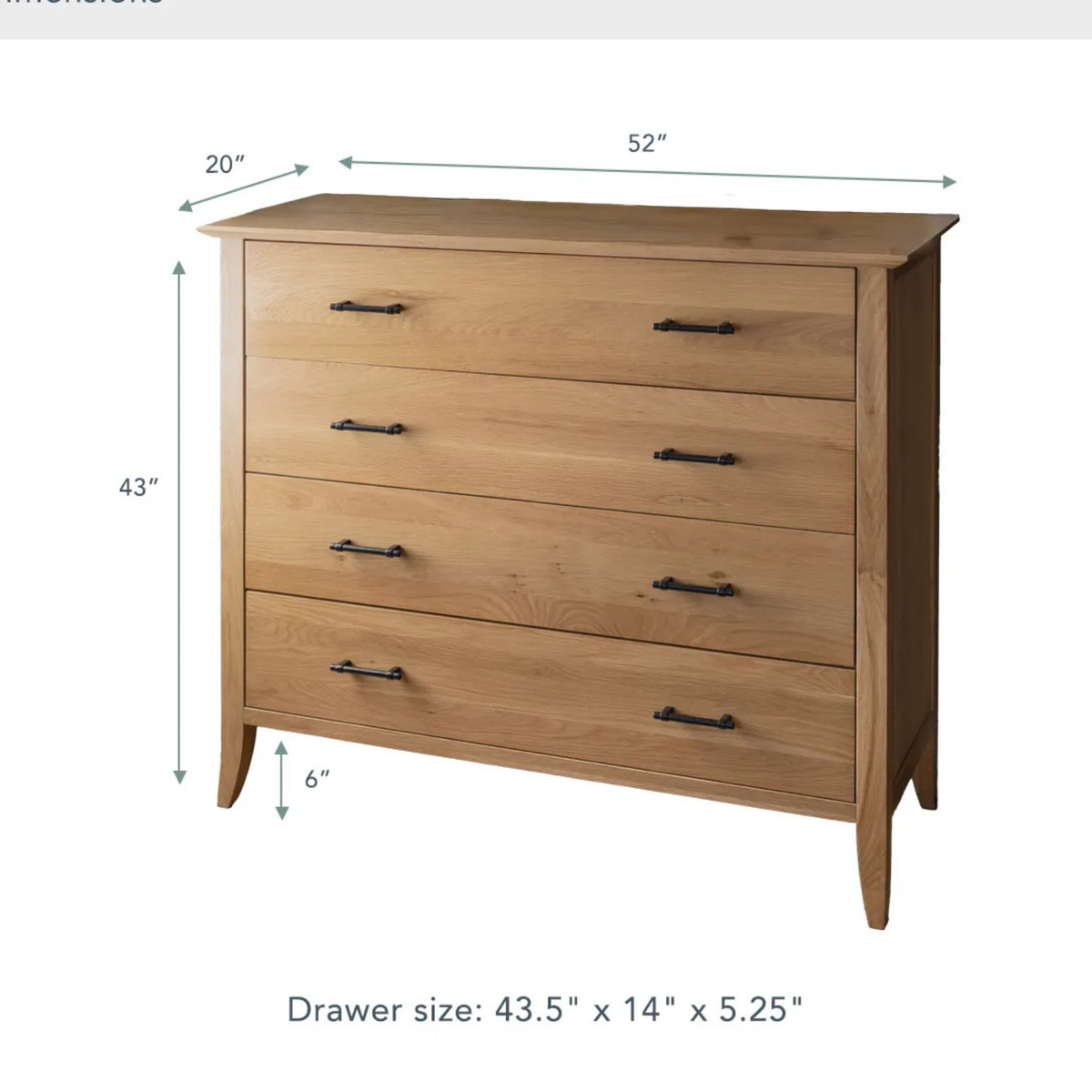 Madera FSC®-Certified White Oak Chest of Drawers