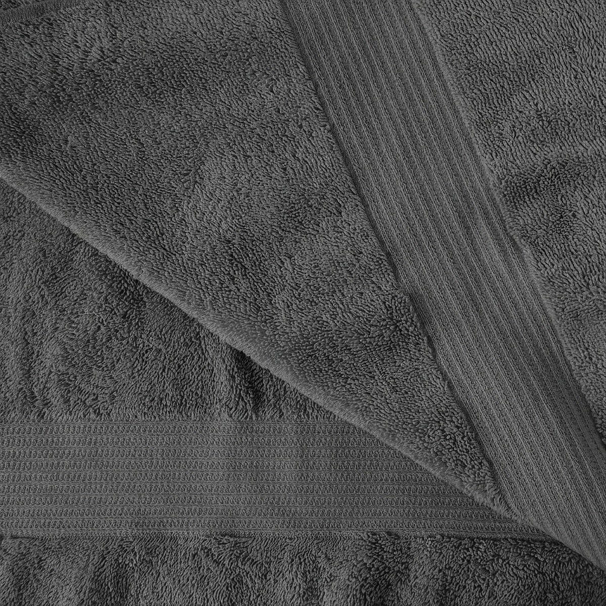 Dark gray towel with textured surface #color_smokey slate